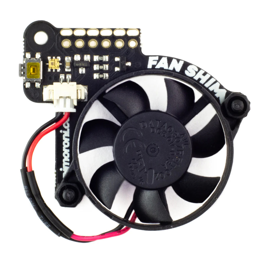 Pimoroni PIM461 Fan SHIM for Raspberry Pi 30mm no-solder, controllable CPU fan with RGB LED