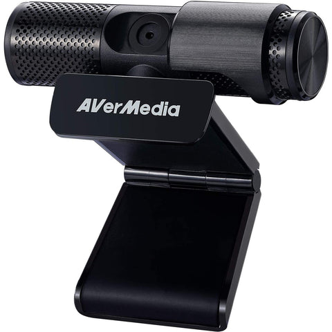 AVerMedia PW313 Live Streamer CAM Full HD 1080P Streaming Webcam, Privacy Shutter, Dual Microphone, 360 Degree Swivel Design, Exclusive AI Facial Tracking Stickers