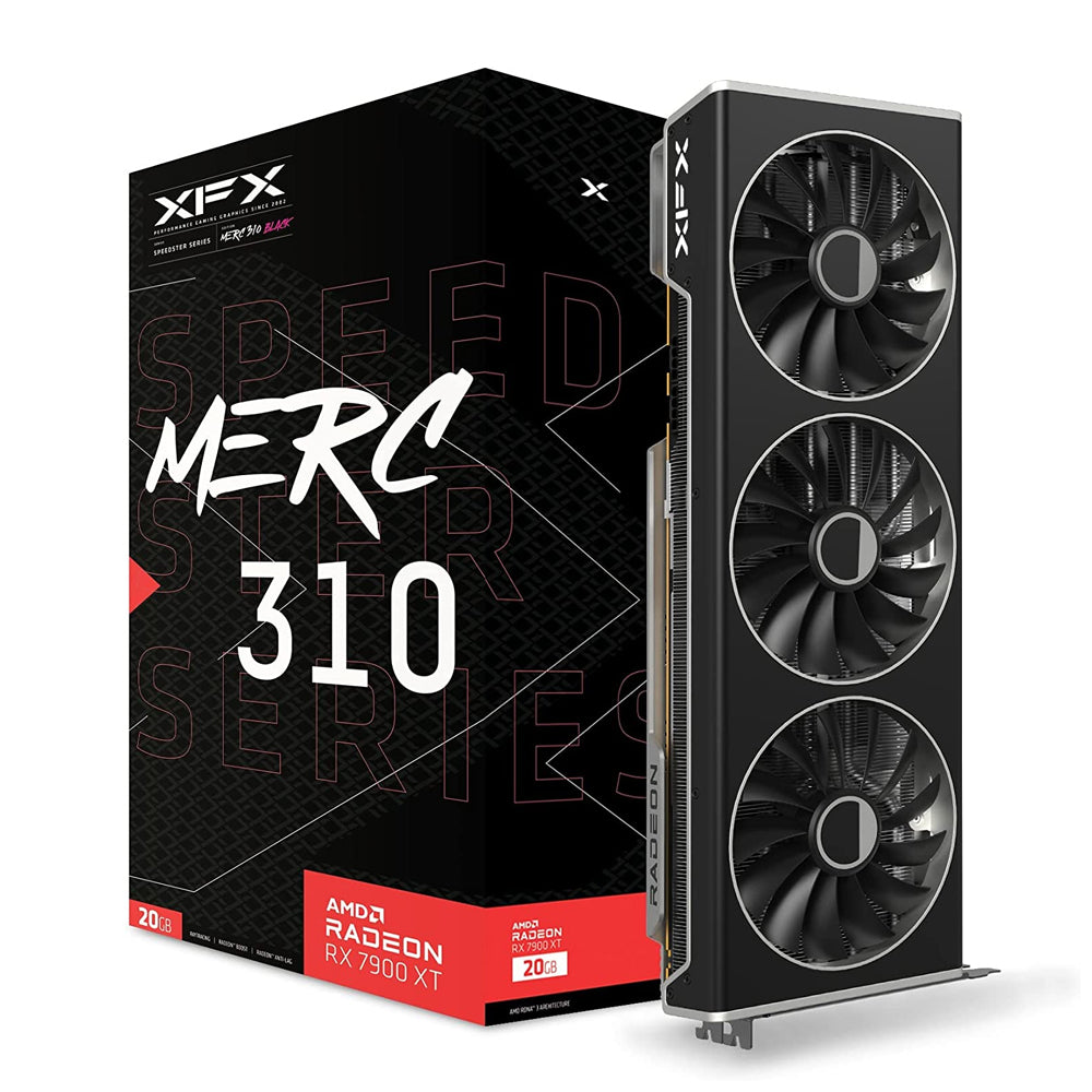 XFX RX-79TMERCB9 Speedster MERC310 AMD Radeon RX 7900XT Black Gaming Graphics Card with 20GB GDDR6, AMD RDNA 3