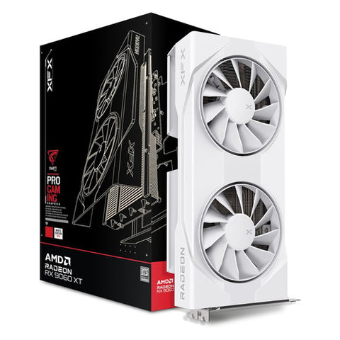 XFX RX-96TSW8GWQ Swift AMD Radeon RX 9060 XT OC White Gaming Edition with 8GB GDDR6 HDMI 2xDP, AMD RDNA 4