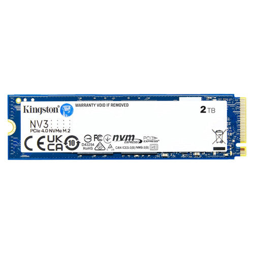 Kingston SNV3S/2000G NV3 2TB M.2 2280 NVMe SSD PCIe 4.0 Gen 4x4 Up to 6000 MB/s