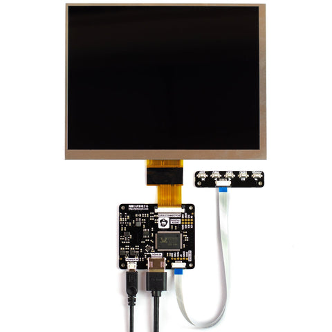Pimoroni PIM372 HDMI 8" LCD Screen Kit for Raspberry Pi (1024x768) keypad and keypad ribbon cable inclded