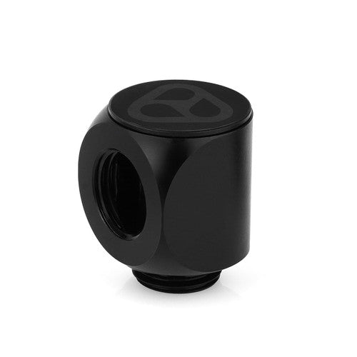 Thermal Grizzly TG-DM-FIT-0003 DeltaMate Rotary - 90° Black Water Cooling Fitting – G1/4'' Thread, CNC-Machined Brass Matte-Black