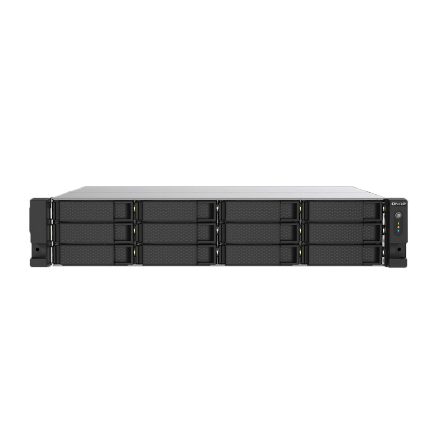 QNAP 2U 12-bay NAS/iSCSI IP-SAN, Intel Celeron J4125 4-core 2.0GHz,4GB RAM,HDMI1.4b,Redundant PSU TS-1253DU-RP-4G-US
