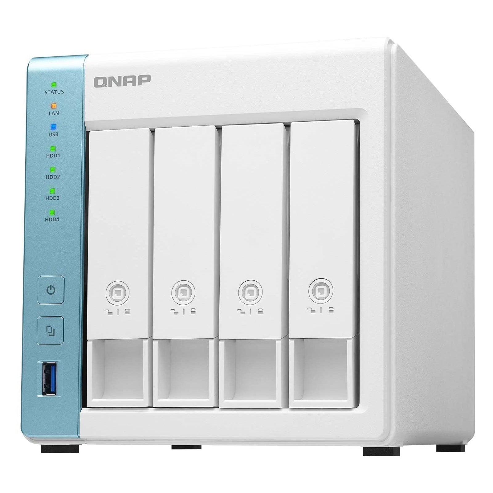 QNAP TS-431K 4-Bay Personal Cloud NAS for Backup and Data Sharing. Annapurna Labs 4-core 1.7GHz, 1GB RAM