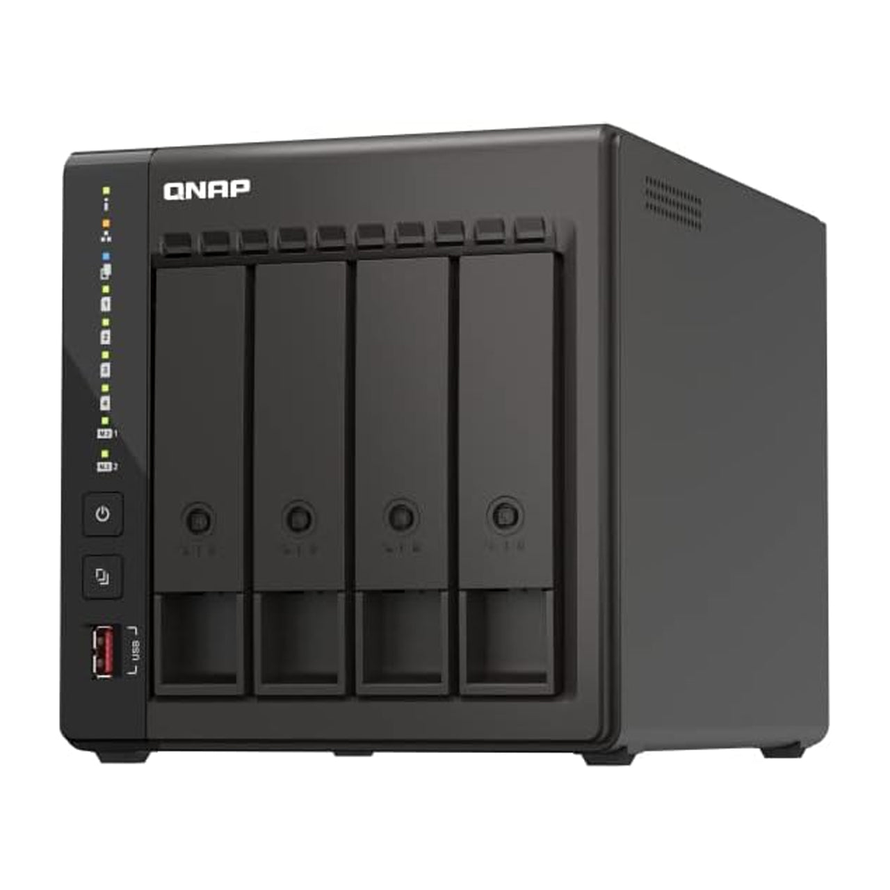 QNAP TS-453E-8G-US 4-Bay NAS Intel Celeron 4-Core J6412, onboard 8GB RAM, 2 x 2.5GbE,2 x M.2 PCIe Gen 3 Slots
