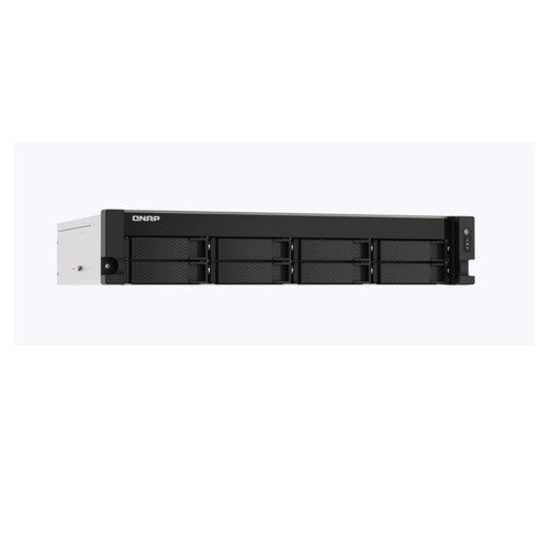 QNAP TS-873AU-4G 2U 8-Bay NAS/iSCSI IP-SAN. AMD Ryzen V1500B Quad-core 2.2GHz, 4GB RAM, 2x2.5GbE LAN, Single PSU