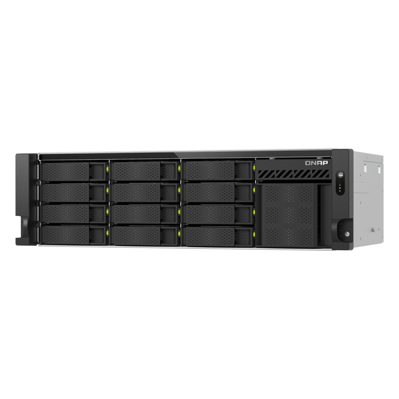 QNAP TS-H1655XEU-RP-8G-US 3U 16-Bay short-depth Rackmount NAS/iSCSI IP-SAN,12 x 3.5" SATA +4 x E1.S,Intel Atom C5125 8C