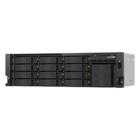 QNAP TS-H1655XEU-RP-8G-US 3U 16-Bay short-depth Rackmount NAS/iSCSI IP-SAN,12 x 3.5" SATA +4 x E1.S,Intel Atom C5125 8C