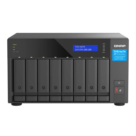 QNAP Ultra-High Speed 8 Bay NAS. Intel Core i5-12400 6C/12T, 32GB DDR4 RAM, HDMI 1.4b, 250W PSU TVS-H874-i5-32G-US