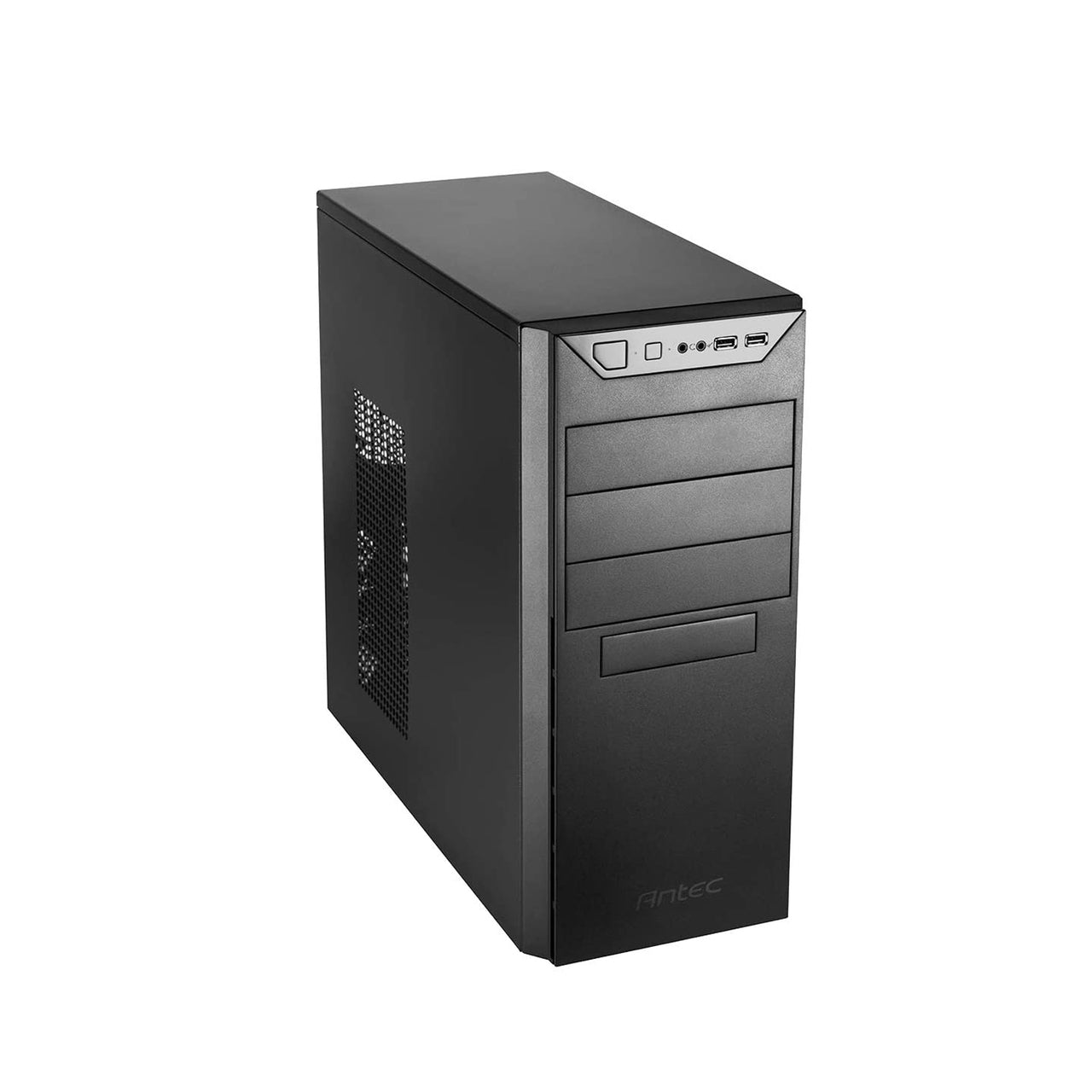 Antec VSK4000E-U3 Mid-Tower Case with 2X USB 3.0 Ports Durable Steel Bottom & Front Side Vents Case - Black