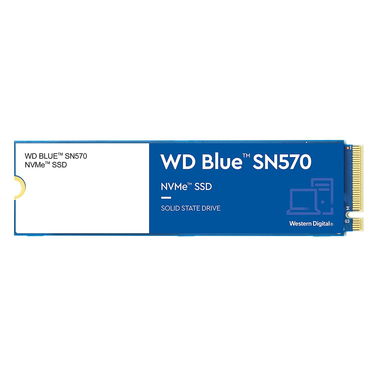 WD Blue SN570 1TB Internal Solid State Drive NVMe SSD WDS100T3B0C - Gen3 x4 PCIe 8Gb/s, M.2 2280, Up to 3,500 MB/s