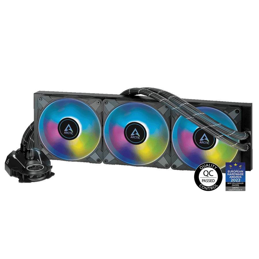 ARCTIC ACFRE00109A Liquid Freezer II 420 A-RGB Multi-Compatible All-in-one CPU AIO Water Cooler, LGA1700 compatible - Black (OEM)
