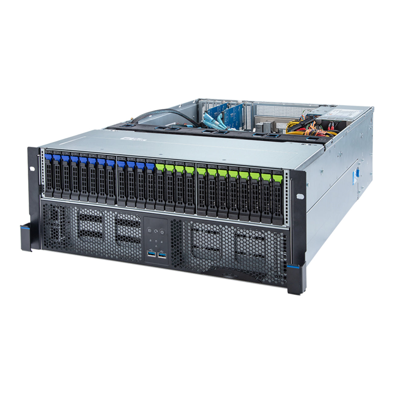 Gigabyte 4U Sorage Server Barebone - AMD Epyc 7003, 2x M.2 Gen4 x4 slots, 50x NVMe-SATA-SAS Bay (S472-Z30 rev. A00)