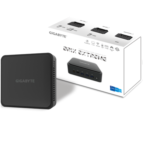 GIGABYTE BRIX GB-BEi5H-1240-BWUS Intel i5-1240P, Wifi 6E ,1x m.2 slot + 1x 2.5 SATA , Barebone  No RAM,No Storage, No OS