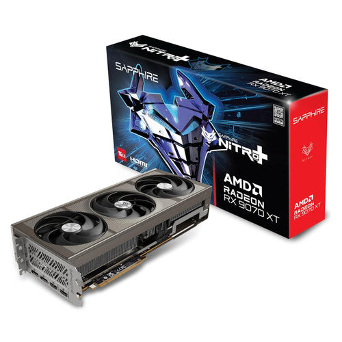 Sapphire Nitro+ AMD Radeon RX 9070 XT Gaming OC Graphics Card with 16GB GDDR6, AMD RDNA 4 11348-01-20G