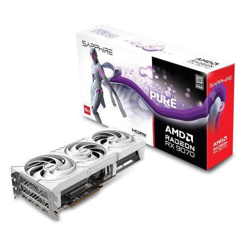 Sapphire Pure AMD Radeon RX 9070 Gaming OC Graphics Card with 16GB GDDR6, AMD RDNA 4 11349-02-20G