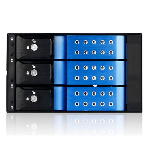 iStarUSA BPN-DE230SS-BLUE 2x5.25 to 3x3.5 SAS Cage Blue