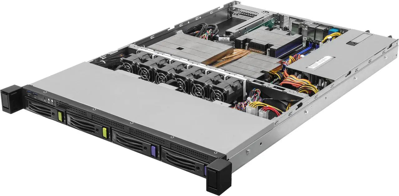 ASRock Rack 1U4LW-B650/2L2T RPSU Barebone - 1U - 1x Socket AM5/LGA-1718 - 4x DDR5 - 4x 3.5" SATA - 2x 10GbE - 450 W PSU