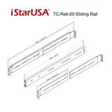 iStarUSA TC-RAIL-20 20inch Sliding Rail