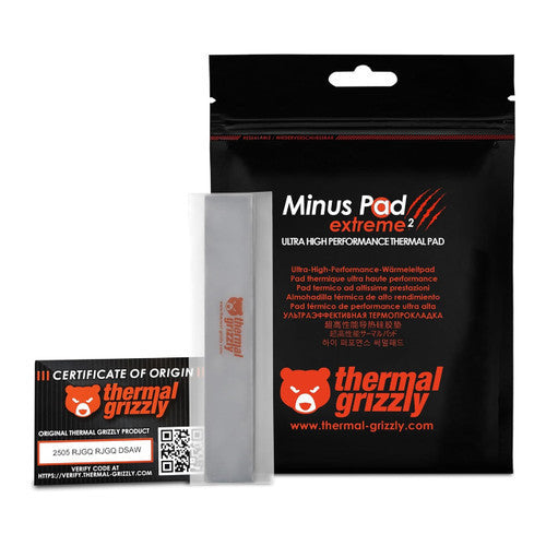 Thermal Grizzly TG-MP-E2-120-20-30-2 Minus Pad V2 High Performance Thermal Pad 120x20x3.0 mm (2 Pcs) for GPU, SSD, RAM