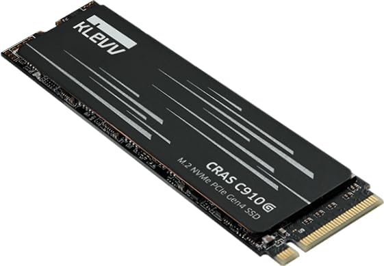 KLEVV K01TBM2SP0-10G CRAS C910G SSD 1TB, M.2 NVMe 2280, PCIe Gen4x4 Solid state Drive with Heatsink, Up to 5000MB/s