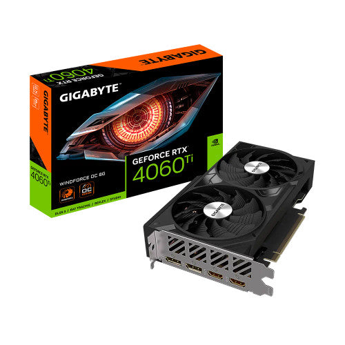 Gigabyte GeForce RTX 4060 Ti WINDFORCE OC 8G GDDR6 128bit Graphics Card GV-N406TWF2OC-8GD