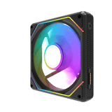 darkFlash G24, Single 120mm Magnetic ARGB PWM Case Reverse Fans, FDB Bearing, Magnetic Splice Design, Up to 2000RPM (No Cables Included) - Black