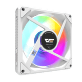darkFlash G24, Single 120mm Magnetic ARGB PWM Case Reverse Fans, FDB Bearing, Magnetic Splice Design, Up to 2000RPM (No Cables Included) - White