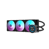 darkFlash DF-DH360D-BK DH360D, 360mm AIO Liquid CPU Cooler w/ Display Screen, ARGB PWM Fans, Intel & AMD Support - Black