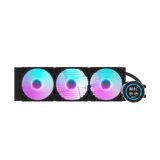 darkFlash DF-DH360D-BK DH360D, 360mm AIO Liquid CPU Cooler w/ Display Screen, ARGB PWM Fans, Intel & AMD Support - Black