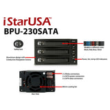 iStarUSA BPU-230SATA-BLACK 2x5.25-3x3.5 SATA Hot-Swap Cage