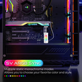 AAAwave AuraWave GPU Support Bracket Graphic Cards Sag Holder Brace, 5V 3 PIN ARGB Adjustable Height with Magnet Base (White)