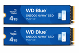 WD 4TB WD Blue SN5000 NVMe Internal Solid State Drive SSD - PCIe Gen 4.0, M.2 2280, Up to 5,500 MB/s (Pack of 2)
