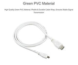 Raspberry Pi Micro HDMI to HDMI HD Video Cable Applicable Computer Support Transmission 1M White T7689AX