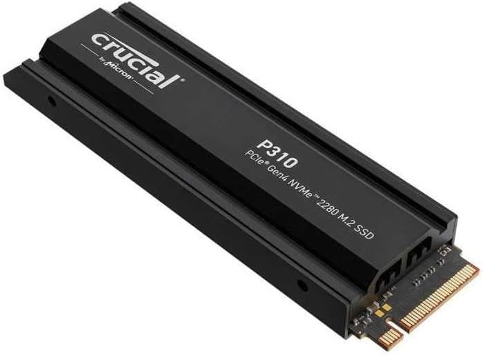 Crucial CT1000P310SSD5 P310 M.2 2280 1TB PCI-Express 4.0 x4 3D NAND with heatsink Internal Solid State Drive (SSD)