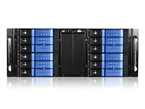 iStarUSA 4U 10-Bay Stylish Storage Server Rackmount 12x3.5" Trayless Hotswap Chassis D410-DE12BL