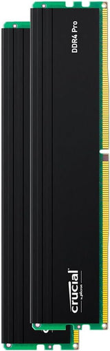 Crucial CP2K32G4DFRA32A Pro 64GB DDR4 RAM Kit (2x32GB), 3200MHz (or 3000MHz or 2666MHz) Desktop Memory