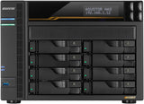 Asustor Lockerstor 8 Gen3 8 Bay NAS, Quad-Core 2.3GHz CPU,2x 10GbE Ports,16G ECC DDR5,4x M.2 SSD Slots (Diskless) AS6808T