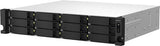 QNAP 2U 12-bay NAS/iSCSI IP-SAN, Intel Celeron 4C/4T, 8GB RAM On-Board, 2.5GbE LAN, Redundant PSU TS-1264U-RP-8G-US