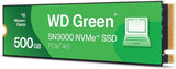 WD WDS500G4G0E 500GB WD Green SN3000 NVMe Internal SSD - Solid State Drive - Gen4 PCIe, M.2 2280, Up to 5,000 MB/s