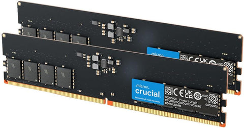 Crucial RAM 16GB Kit (2x8GB) DDR5 5600MHz (or 5200MHz or 4800MHz) Desktop Memory CT2K8G56C46U5