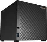 Asustor AS1204T Drivestor 4 Gen 2 ,4 Bay NAS, Quad-Core 1.7GHz CPU, 2.5GbE Port, 1GB DDR4, Three USB 3.0 (Diskless)
