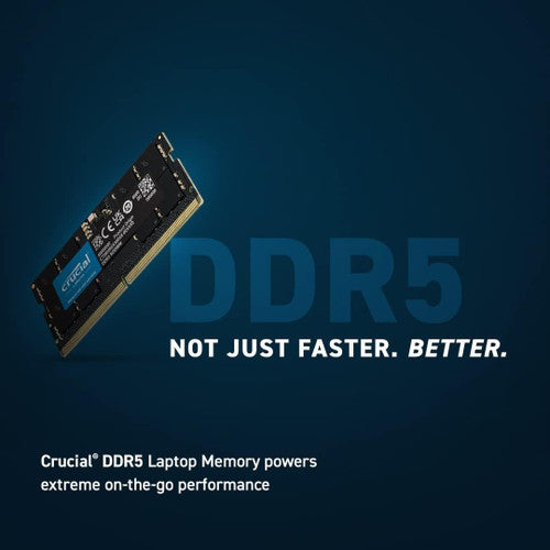 Crucial RAM 16GB DDR5 5600MT/s or 5200MT/s or 4800MT/s Laptop