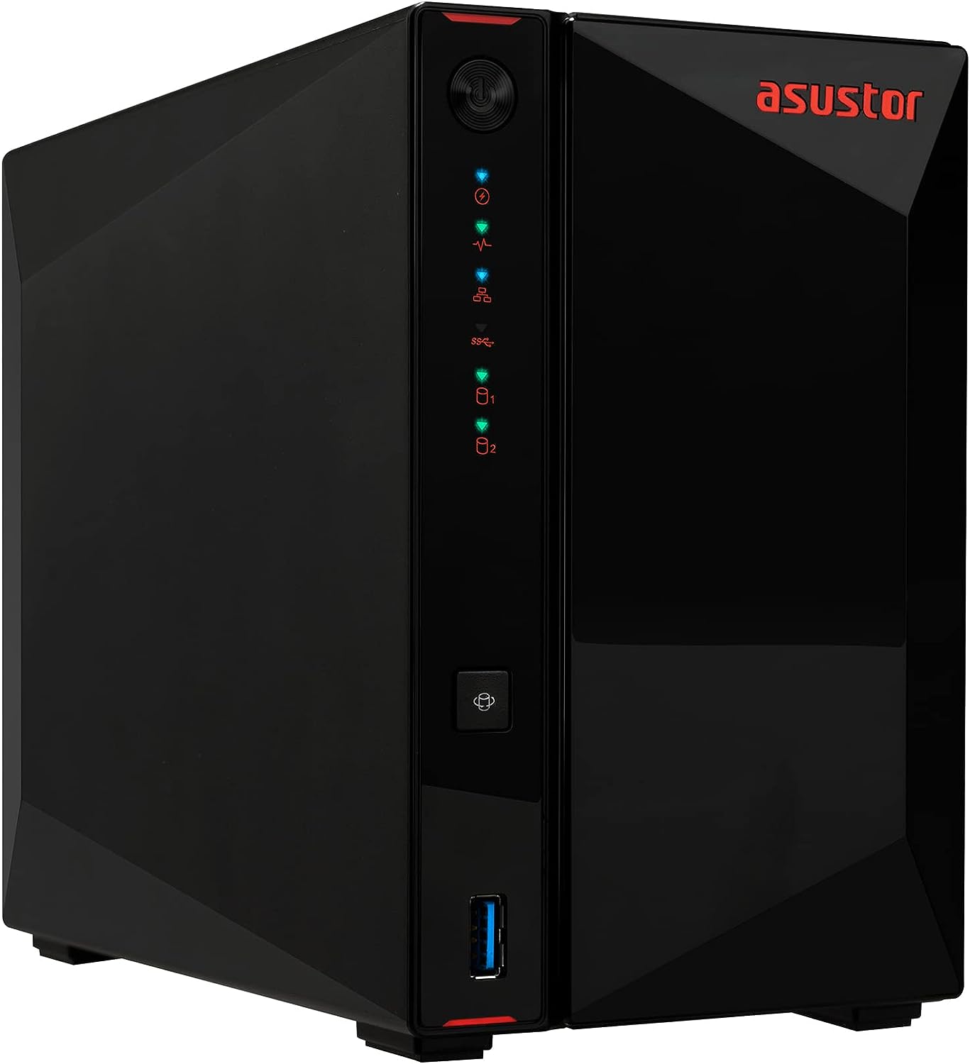 Asustor AS5402T Nimbustor 2 Gen2  2 Bay NAS,Quad-Core 2.0GHz CPU,Dual 2.5GbE Ports,4GB DDR4,4x M.2 SSD Slots (Diskless)