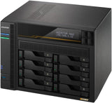 Asustor Lockerstor 8 Gen3 8 Bay NAS, Quad-Core 2.3GHz CPU,2x 10GbE Ports,16G ECC DDR5,4x M.2 SSD Slots (Diskless) AS6808T