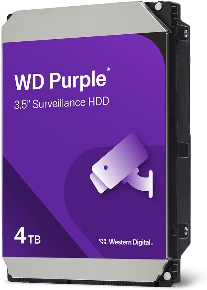 WD WD44PURZ 4TB WD Purple Surveillance Internal Hard Drive HDD - SATA 6 Gb/s, 128 MB Cache, 3.5"