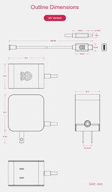 Raspberry Pi Power Adapter Pi5 Official Original 27W Power PD Adapter USB-C 5.1V5A Type-C Interface (White) SC1153
