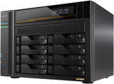 Asustor Lockerstor 8 Gen3 8 Bay NAS, Quad-Core 2.3GHz CPU,2x 10GbE Ports,16G ECC DDR5,4x M.2 SSD Slots (Diskless) AS6808T
