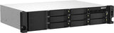 QNAP 2U 8-bay short depth rackmount NAS, Intel Celeron N5095 4C/4T, 8GB RAM On-Board, Single PSU TS-864EU-8G-US